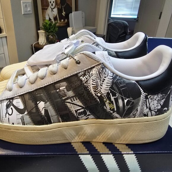 Star Wars x Nanzuka x adidas Originals Superstar XLG IF9249 MENS SIZE 10 NEW - Picture 3 of 16